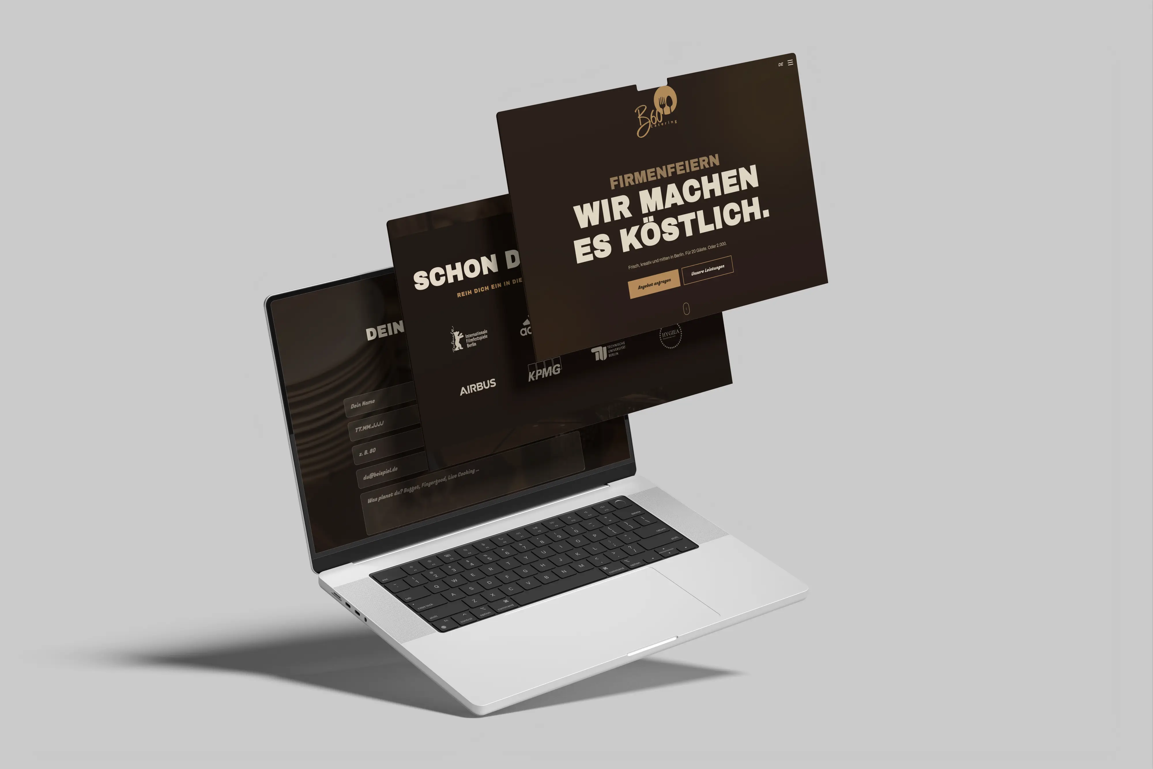 Website-Referenz B60 Catering, Catering & Events