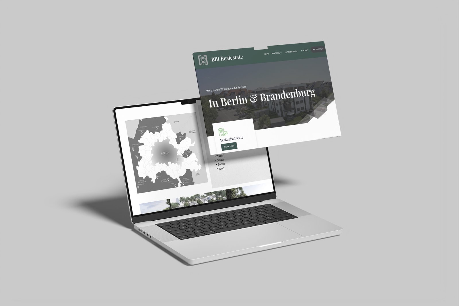 Website-Referenz BBI Realestate, Corporate & Immobilien