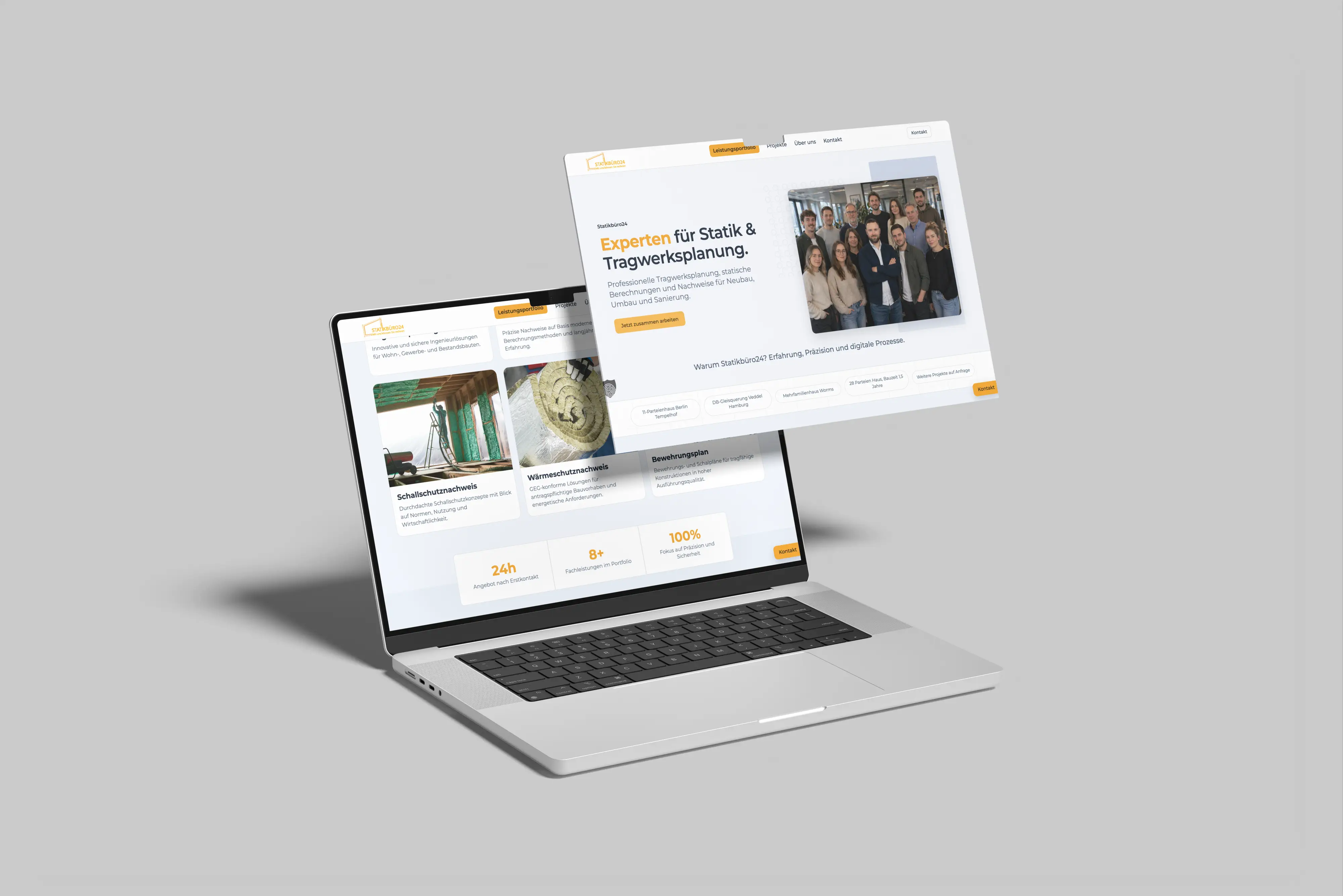 Website-Referenz Statikbüro24, Statik & Tragwerksplanung
